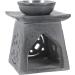Guru Shop Indian Fragrance Lamp - Essential Oil Diffuser & Tealight Holder for Aromatherapy | Cream White Bacon Stone Aroma Lamp (11x9x9 cm) - Buy Online on GoSupps.com