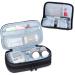 Luxja insulin diabetic bag double layer insulin pocket for blood sugar measuring devices and diabetics accessories (only bag) black version 2 black