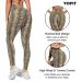 YOFIT Women High Waist Butt Lift Leggings - Brown Snake Medium | Gym Workout Yoga Pants with Tummy Control and Booty Scrunch Detail - Buy Online on GoSupps.com