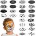 24 Pieces Face Paint Stencils Face Body Painting Stencils Tattoo Painting Templates Face Tracing Stencils for Kids Holiday Halloween Makeup Body Art Painting Tattoos Painting (Vivid Style)