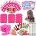 Tacobear Spa Party Supplies for Girls Multiple Spa Party Favors for Kids with 12 Tote Bags 24 Emery Boards 12 Colored Hair Clip Braids 24 Toe Separators 12 Pink Spa Masks 12 Unicorn Nail Decal Sets