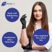 MediTrade 1284M Black Nitrile Examination Gloves - Medium Size - Buy Online on GoSupps.com