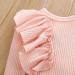 OFIMAN Toddler Baby Girl Outfits Set | Long Sleeve Ruffle Tops + Floral Pants + Bow Headband | 2-3 Years, Long-pink - Buy Online on GoSupps.com