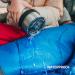 Adult Cold Weather Sleeping Bag - Lightweight & Compact for Camping, Hiking & Backpacking - Ocean Blue with Stripes - 29.5in x 86.6in - Buy Online on GoSupps.com