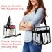 Stadium Clear Bag w/ Front Pocket & Shoulder Handles - Black | BeeGreen - Buy Online on GoSupps.com