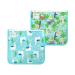 Green Sprouts Reusable Insulated Sandwich Bags 6+ Months Aqua Llamas  2 Pack