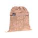 Bold L ssig children's gym bag sports bag with backpack function/school string bag Bold Leaves Caramel
