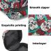 Rose Flower Skull Sanitary Napkin Storage Bag - Large Capacity, Menstrual Cup Pouch, Travel Portable Makeup Organizer - Color 1 - Buy Online on GoSupps.com