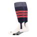 MadSportsStuff Baseball Stirrup Socks 3 Stripe with Featheredge Navy/Scarlet/White X-Large