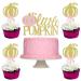 Gold Little Pumpkin Cake Toppers and Pumpkin Cupcake Toppers for Thanksgiving Party Baby Shower Decorations