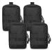 Gogoku 4-Pack Molle Pouch Tactical Molle Pouches Compact Utility EDC Waist Bag Pack Combo A:Black