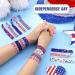 Patriotic Hair Ties Bulk - 60 Pieces Red, White, Blue Ribbon Hair Bands for 4th of July - Flag Style Hair Holders for Girls and Women - Buy Online on GoSupps.com