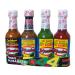 El Yucateco Habanero 4 x 120ml Pack/Mexican Hot Sauce Variety Bottles Red & Green Habanero Sauce Extra Hot Chilli Sauce and Carribean Spicy Sauce