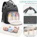 Viedouce Baby Diaper Backpack Bag - Waterproof Large Capacity Multi-Functional with Diaper Support & Stroller Straps - Dark Gray - Buy Online on GoSupps.com