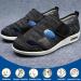 Stylish Women's Diabetic Summer Sandals | Wide Width Adjustable Closure | Ideal for Swollen Feet & Edema | Black/Gray | Size Men 6/Women 7 - Buy Online on GoSupps.com