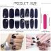 Chic Style Black Nail Wraps - 280 Pieces Self-Adhesive Full Cover Nail Decals for Girls and Women | Includes 20 Sheets and 2 Nail Files - Nail Polish Stickers and Manicure Decals - Buy Online on GoSupps.com
