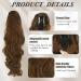 BARSDAR 20 Claw Clip Ponytail Extension Long Wavy Synthetic Hairpiece - Dark Brown Mix Auburn Evenly | For Daily Use & Parties (Pack of 1) - Buy Online on GoSupps.com
