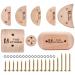 TWO STONES Wooden Rock Climbing Holds Kids and Adults | Wood Rock Wall Climbing Holds Kids and Gyms | Variety Screw On Climbing Hand Holds Set with Mounting Hardware