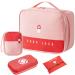 4Stk medication bag medication bag travel pharmacy large capacity waterproof emergency pocket empty. First aid pocket medicine storage bag for home office travel (pink)