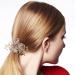 Nuorest 2PCS Mesh Flower Elastic Hair Ties with Leaf Embroidery and Rhinestones - Champagne Ponytail Holders for Women and Girls - Elegant Hair Accessories for Parties and Daily Use - Buy Online on GoSupps.com