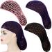 WILLBOND 3 Pieces Women Mesh Hair Net Mesh Crochet Hair Net Crocheted Hair Net Cap Colored Short Snoods (Pink  Black  Purple)