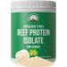 Grass Fed Beef Protein Powder - Lactose Free Great Tasting Beef Protein Isolate. Complete Animal Based Non Dairy Paleo Carnivore Supplement for Prime Muscle Building. No Whey. Unflavored