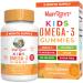 MaryRuth Organics Vegan Omega 3 Gummies for Kids 2+ 2 Month Supply Sugar Free Omega 3 Supplement with Vitamin C Flaxseed Oil Immune Support Essential Nutrient ALA No Fish Taste 60 Count