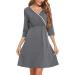 Sykooria Women's Cotton Nursing Nightdress - Dark Grey XL | Maternity Labor & Delivery Gown - Buy Online on GoSupps.com