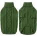 Alagirls Small Dog Sweater - Warm Turtleneck Winter Clothing for Chihuahua Yorkie Poodle & Pomsky - Army Green M - Buy Online on GoSupps.com