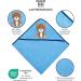 Laynenburg Premium Hooded Baby Towel - 100% Cotton Oeko-Tex Extra Soft Bath Towel for Newborns & Kids (80x80cm Blue Bear) - Buy Online on GoSupps.com