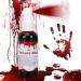 Halloween Fake Blood Spray Blood Splatter Fake Blood Washable Eye Blood Drops Body Paint Fake Blood for Clothes and Zombie Monster Vampire Clown Costume Cosplay Makeup(2.1 oz) Red Dark