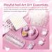 Modelones Poly Nail Gel Kit 8 Colors with 48W LED Nail Lamp - Professional Starter Manicure Kit with Complete Poly Nail Art Tools - Nail Extension Gel Set with Rhinestone, Glitters, Sequins - Perfect Gift for Women - Buy Online on GoSupps.com