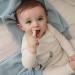 Bleu La La Teether Toy - Soft Textured Silicone Teething Toy for Babies - Mushroom Stone Blue + Mocha - Buy Online on GoSupps.com