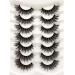 Losha Eyelashes Fluffy Natural Cat Eye False Eyelashes 7 Pairs Pack Handmade Wispy Faux Mink Lashes (Style5- Wispy Cat Eye Lashes) Style5-Wispy Cat Eye Lashes