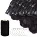 UNVOJL 23 Pieces Hair Extensions Tools 3 Pieces Hair Extension Weaving Thread with 20 Pieces Hair Extension Curved C Needle - Buy Online on GoSupps.com
