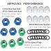 IMPORX 8 Pieces Skateboard Truck Color Nuts and 16 Pieces Skateboard Truck Axle Washers and 8pcs Precision Spacers for Longboards and Skateboard Hardware Kit Green and Blue nuts - Buy Online on GoSupps.com