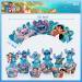 Blue Cartoon Cake Cupcake Toppers and Cupcake Wrappers Set 24 Pcs Birthday Cake Decorations Birthday Party Supplies Decorations for Boys Girls Kids - Buy Online on GoSupps.com