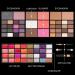 Ultimate All In One Makeup Gift Kit - 74 Colors Palette with Eyeshadow, Lip Gloss, Blush, Concealer, Contour Powder, Brushes, and Mirror - Buy Online on GoSupps.com