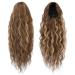 Ponytail Hair Extension - Feshfen 45cm Wavy Clip In Braid - Gold Brown Blonde Mix for Women - Buy Online on GoSupps.com