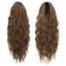 Feshfen Chestnut Brown Ponytail Hair Extension - 45cm Wavy Clip-in Braid - Synthetic Long Waves for Women - Buy Online on GoSupps.com