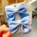 KERTFGOKU Hair Bows Clips for Girls - Non-Slip Cotton Hair Ribbon 2 PCS Set for Infant & Toddler - Light Blue - Baby Girls Hair Accessories - Buy Online on GoSupps.com