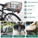 Universal Bike Rear Rack - 165 LB Capacity Aluminum Alloy with Free Bungee Cord & Waterproof Cover - Quick Release Adjustable MTB Bike Basket - Buy Online on GoSupps.com