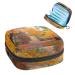 GIAPB Period Bag Sanitary Napkin Storage Bag Period Pouch Travel Makeup Bag Autumn Forest Avenue Leaves Color1291