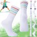 Retro Sports Socks for Women & Men - 6 Pairs Tennis & Stripe Long White Socks - International Shipping - Buy Online on GoSupps.com