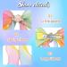 Girls Hair Bows 3PC Colorful Ribbon Girls Bows for Hair Big Hair Bows Clips Long Tail Hair Barrettes Accessories Pearl Tassels Rainbow Princess Hair Clips Decorative for Girl Women Gifts - Buy Online on GoSupps.com