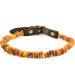 Elegant Baltic Amber Dog & Cat Necklace - Flea & Tick Protection Collar with Leather Clasp | Anti-Tick & Vermin Safety for Pets - Buy Online on GoSupps.com