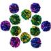 Chiwava 1.6'' Mylar Balls Cat Toy - 45PCS Assorted Color Lightweight Crinkle Ball for Kittens - Buy Online on GoSupps.com
