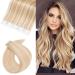 UK-fashion shop tape extensions real hair 100g hair extension 100% real hair extensions tape in 40 broken light light ashblond/white blond #18/613 (18-inch 45cm)