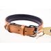 Leather Sniffing Fans Dog Collar - Padded & Robust for Large Medium & Small Dogs (S: 24-30cm Beige) - International Shipping Available - Buy Online on GoSupps.com