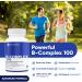 NEW B-COMPLEX 100 High Potency Capsules 9 Complete B Vitamins - B1 B2 B3 B5 B6 B7 B9 B10 B12 for Men and Women Reduced Stress Improved Immune Support Hair Skin Nail & Eye Health and Brain Function Gluten Free Non-GMO Vegan - (1 Pack) 60 Capsules 60 count  - Buy Online on GoSupps.com